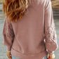 Lace Waffle Long Sleeve Top