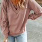 Lace Waffle Long Sleeve Top