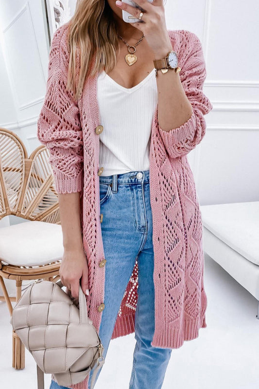 Pink Knit Cardigan