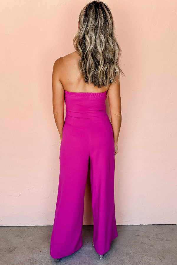 Bowknot Strapless Jumpsuit