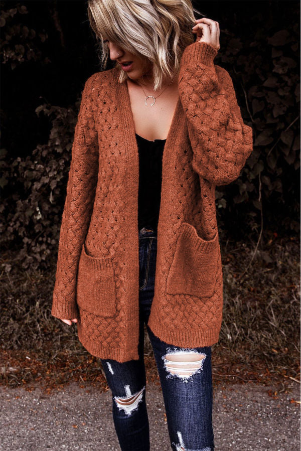 Brown Knitted Cardigan