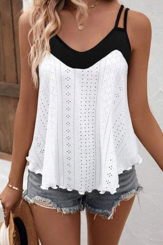 Black & White Textured Top