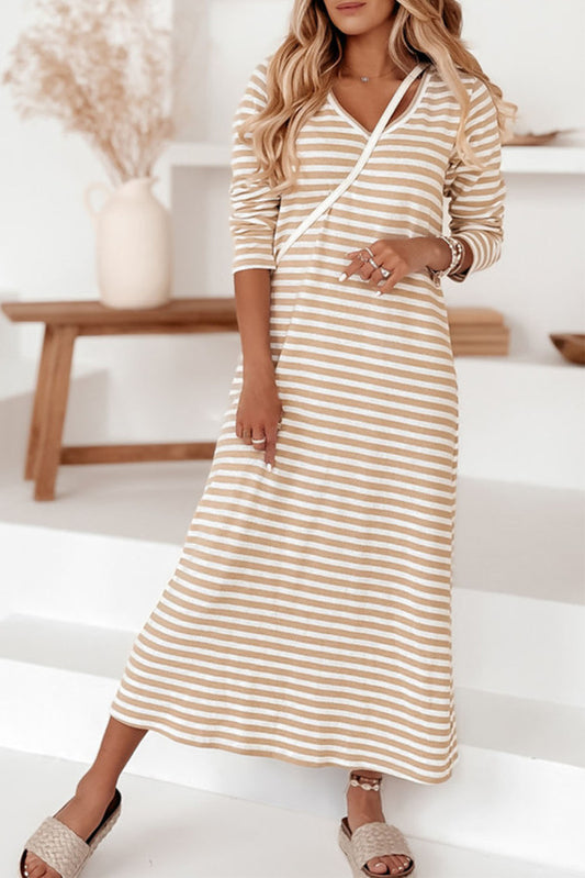 Striped Long Sleeve Dress