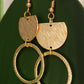 Gold Geo Hoop Earring