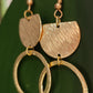 Gold Geo Hoop Earring