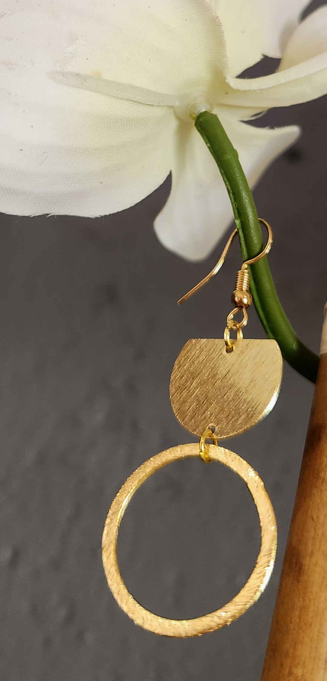 Gold Geo Hoop Earring