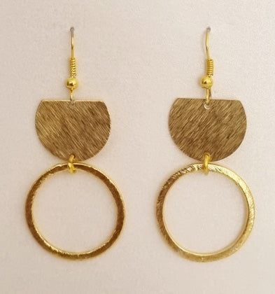 Gold Geo Hoop Earring