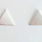 Triangle Stud Earrings Silver