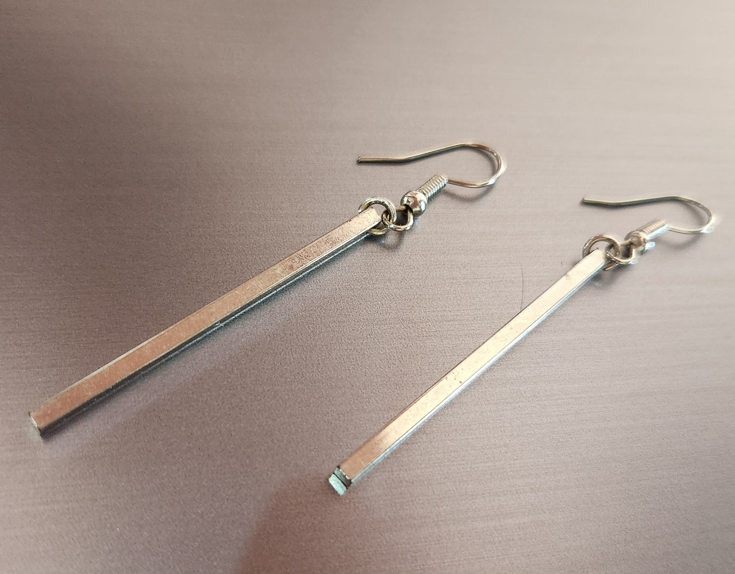 Classic Bar Drop Earring Silver