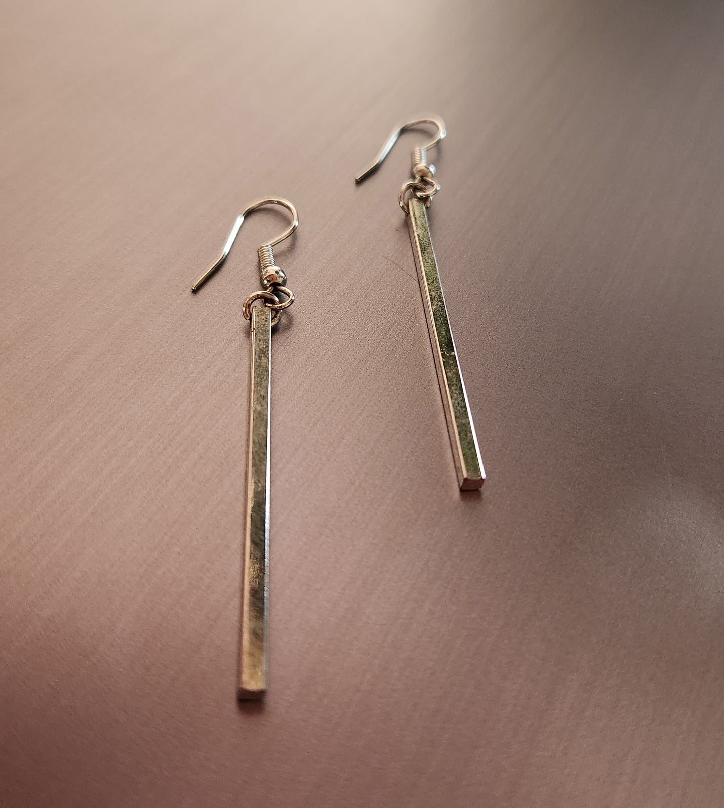 Classic Bar Drop Earring Silver