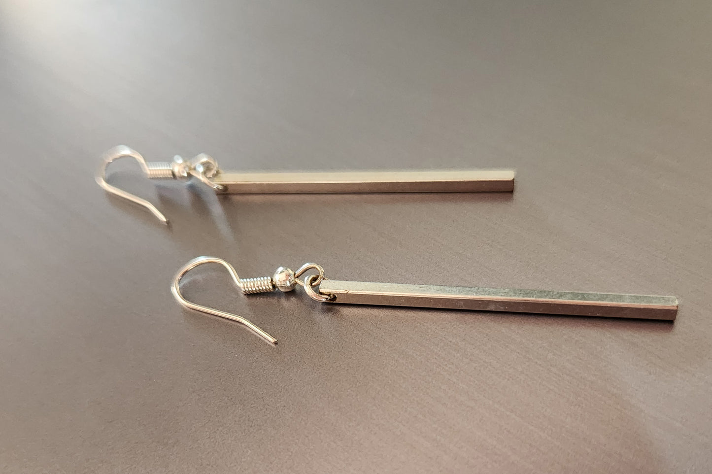 Classic Bar Drop Earring Silver