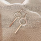 Brushed Circle & Bar Drop Earring Silver