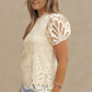 Lace Puff Top