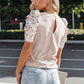 Top With Sequin Sleeves