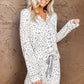 White Leopard Print Pajama Set