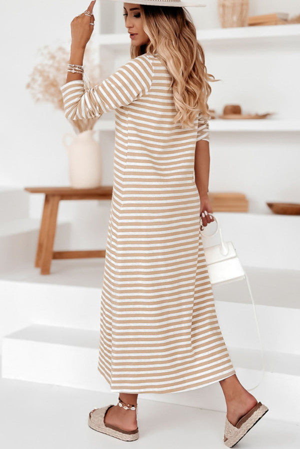 Striped Long Sleeve Dress