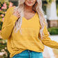 Yellow V Neck Top