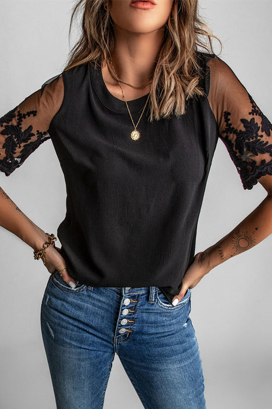 Lace Sleeve Top