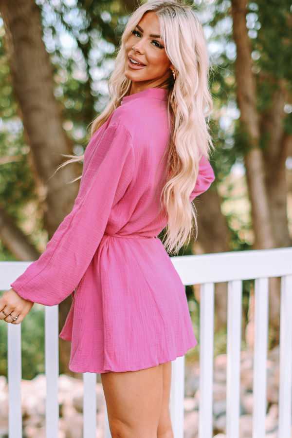 Pink Button Dress