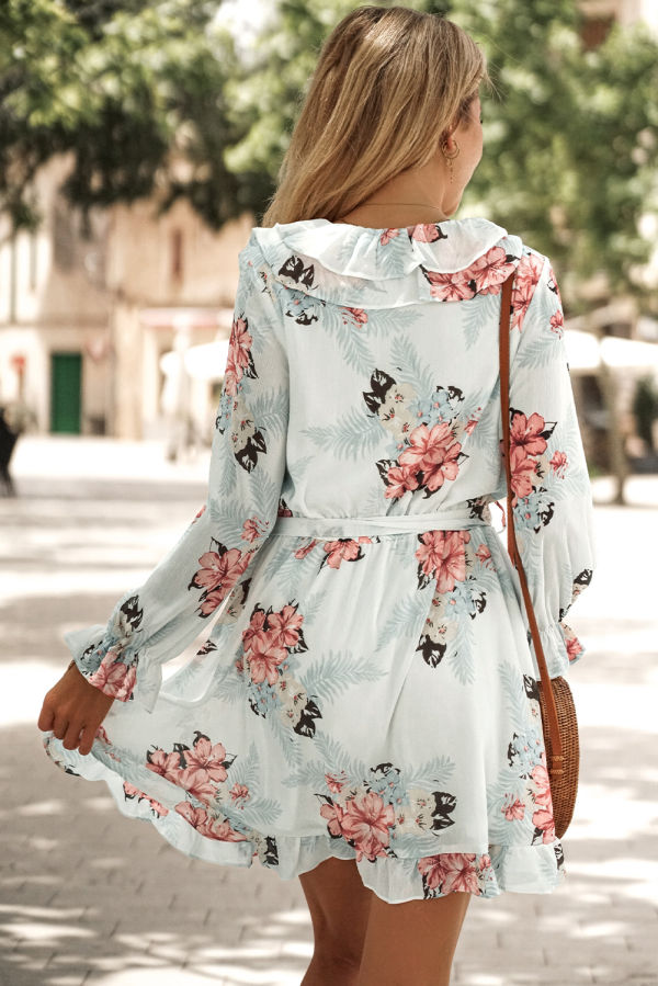 Light Blue Floral Dress